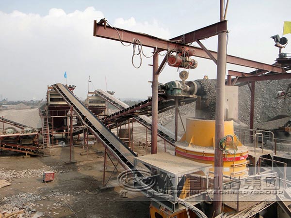河卵石制砂生產(chǎn)線(xiàn)客戶(hù)現(xiàn)場(chǎng)