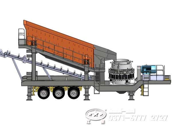 輪胎式移動(dòng)圓錐破碎站結(jié)構(gòu)