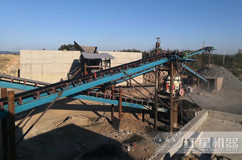 石子制砂生產(chǎn)線現(xiàn)場(chǎng)