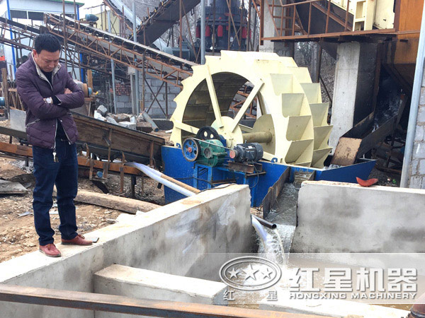 洗砂機(jī)作業(yè)現(xiàn)場