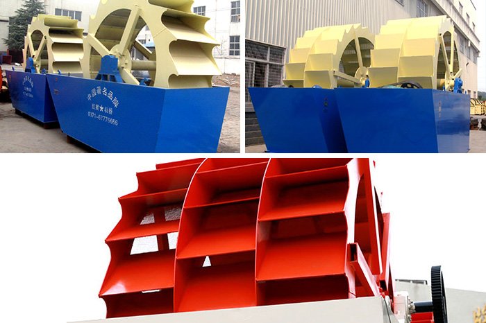 不同類(lèi)型的輪斗式洗砂機(jī)設(shè)備展示