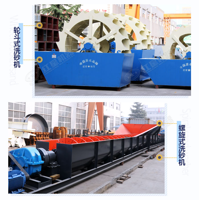 市場上的水洗砂設(shè)備展示
