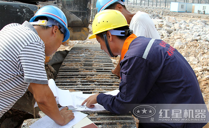 紅星技術人員現(xiàn)場考察設計方案