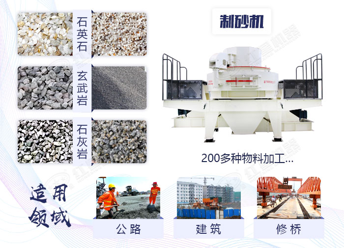 新型制砂機(jī)適用范圍
