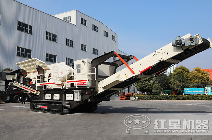 履帶移動(dòng)式碎石破碎機(jī)設(shè)備展示