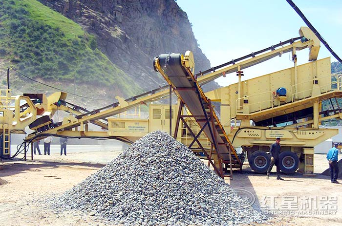 河北流動石子粉碎機應用現(xiàn)場