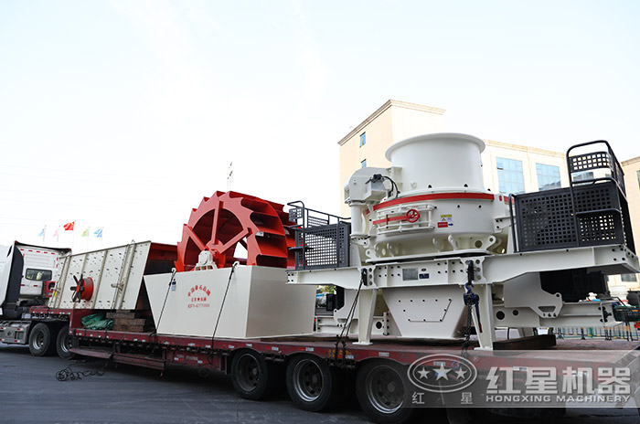 一套制砂機發(fā)往山東