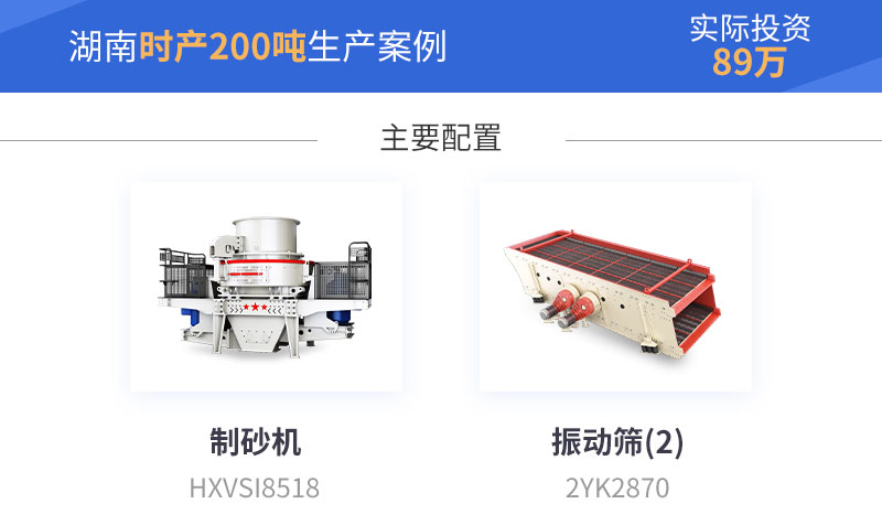 湖南時(shí)產(chǎn)200噸制砂案例 湖南時(shí)產(chǎn)200噸制砂案例