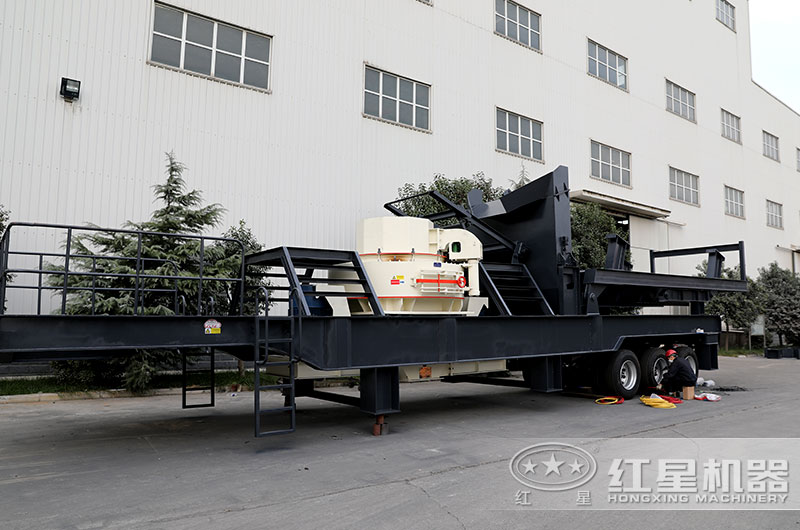 輪胎式移動制砂設(shè)備實拍圖