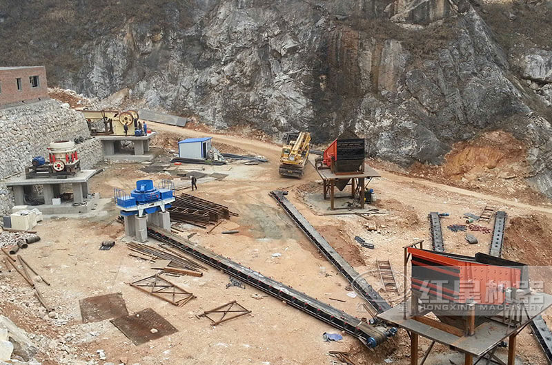 碎石制砂生產(chǎn)現(xiàn)場(chǎng)