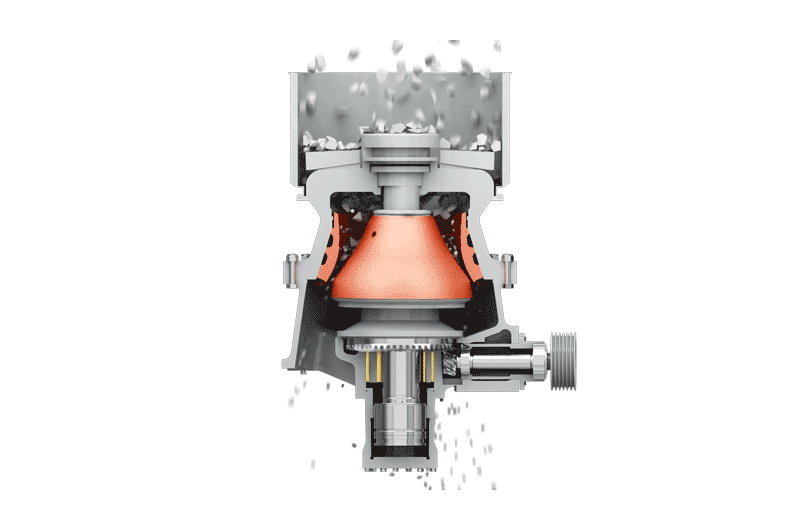 圓錐破碎制砂機(jī)設(shè)備工作原理